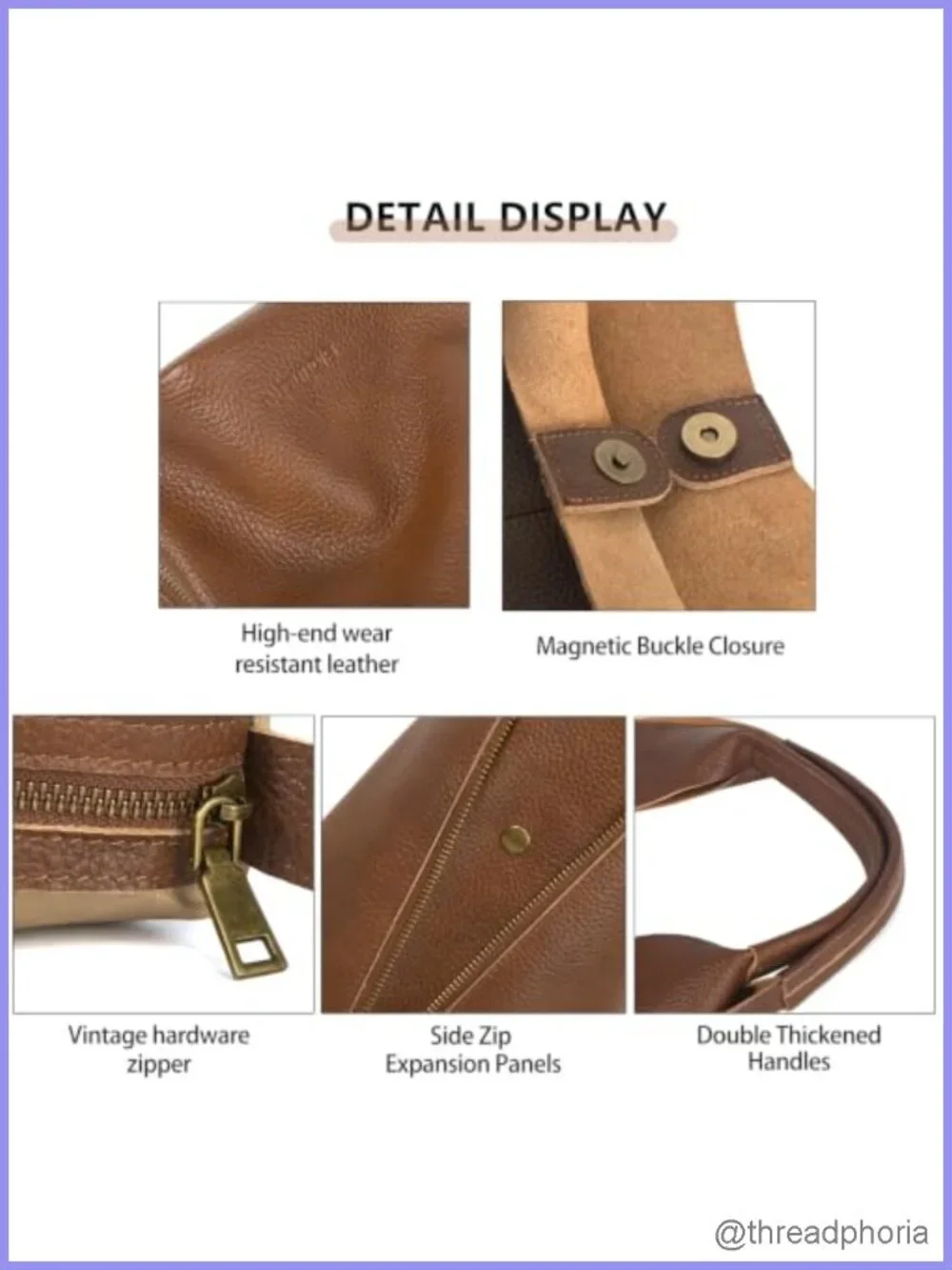 Genuine Leather Slouchy Hobo Shoulder Bag Tote Women